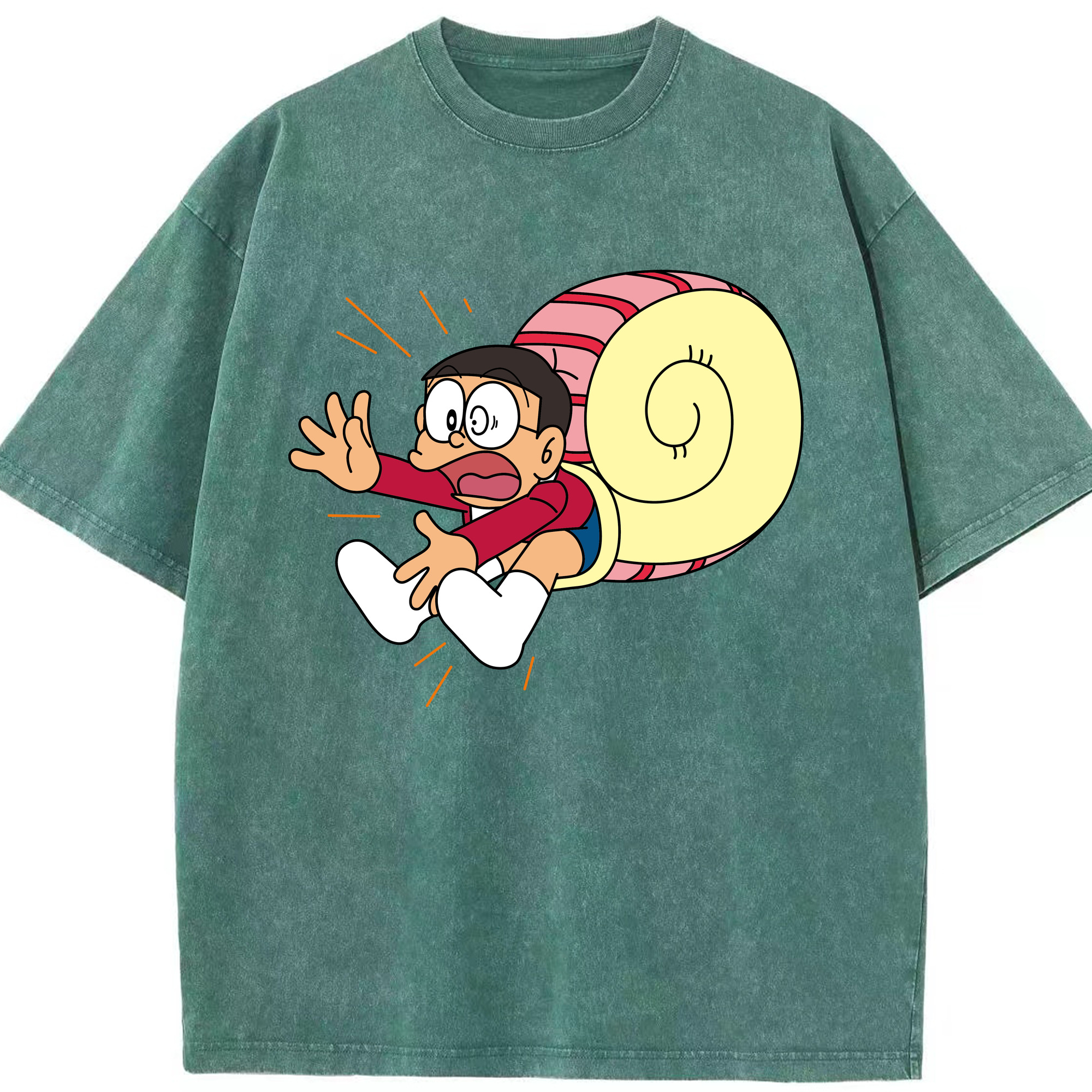（画像用） ドラえもん 野比 のび太 Doraemon Nobita Nobi 綿100% ヴィンテージ風 半袖Tシャツ（フロントプリント）